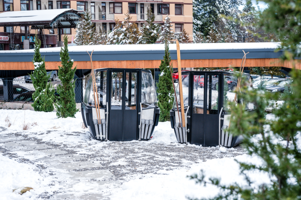 Екстериор в Flora Boutique Hotel – зимен изглед · планинска атмосфера