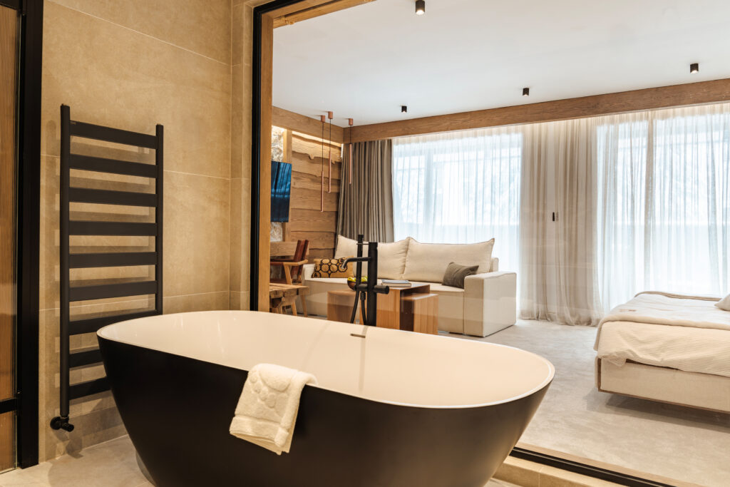 Екстериор в Flora Boutique Hotel – зимен изглед · планинска атмосфера