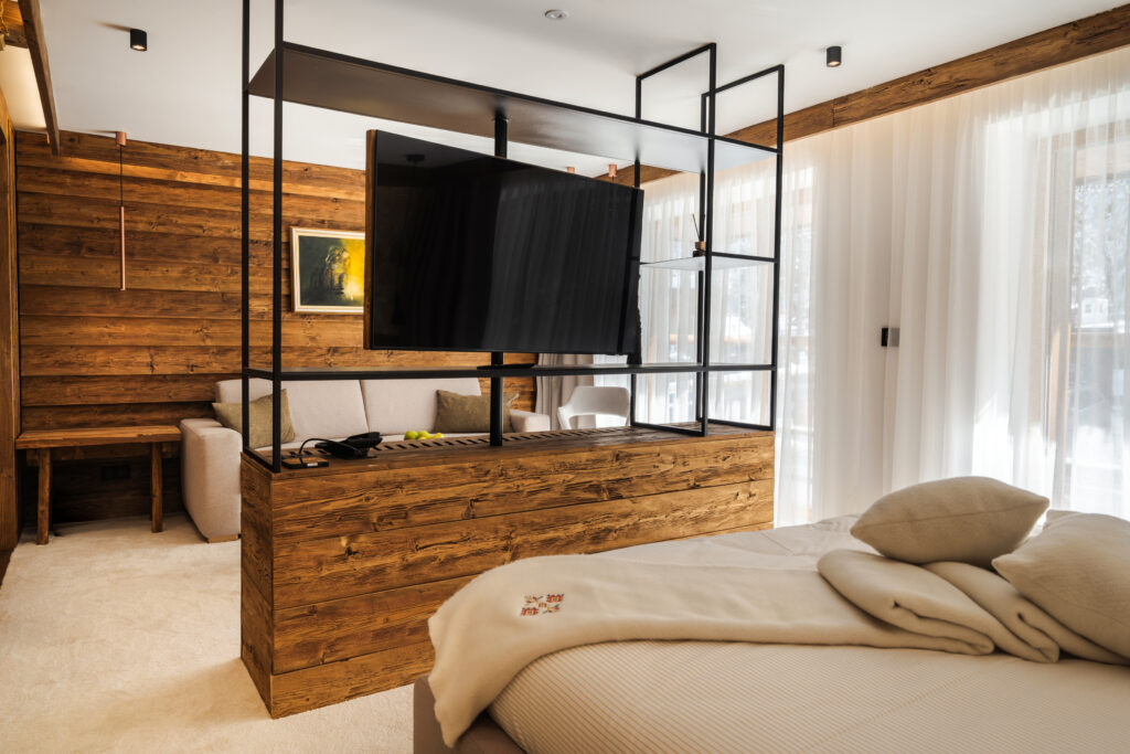 Екстериор в Flora Boutique Hotel – зимен изглед · планинска атмосфера
