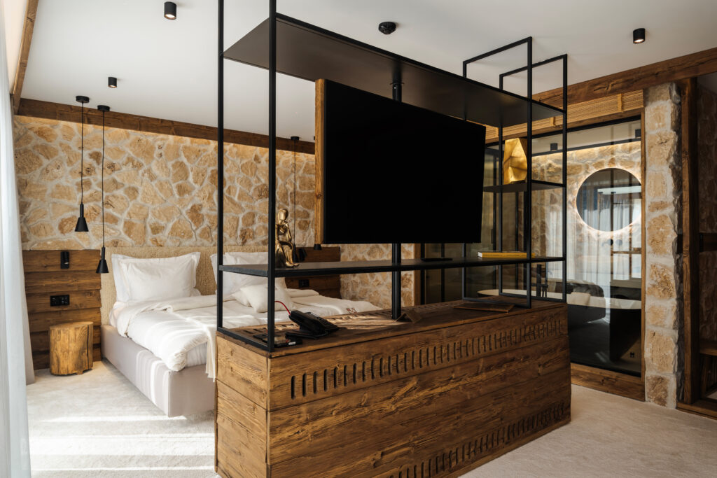 Екстериор в Flora Boutique Hotel – зимен изглед · планинска атмосфера