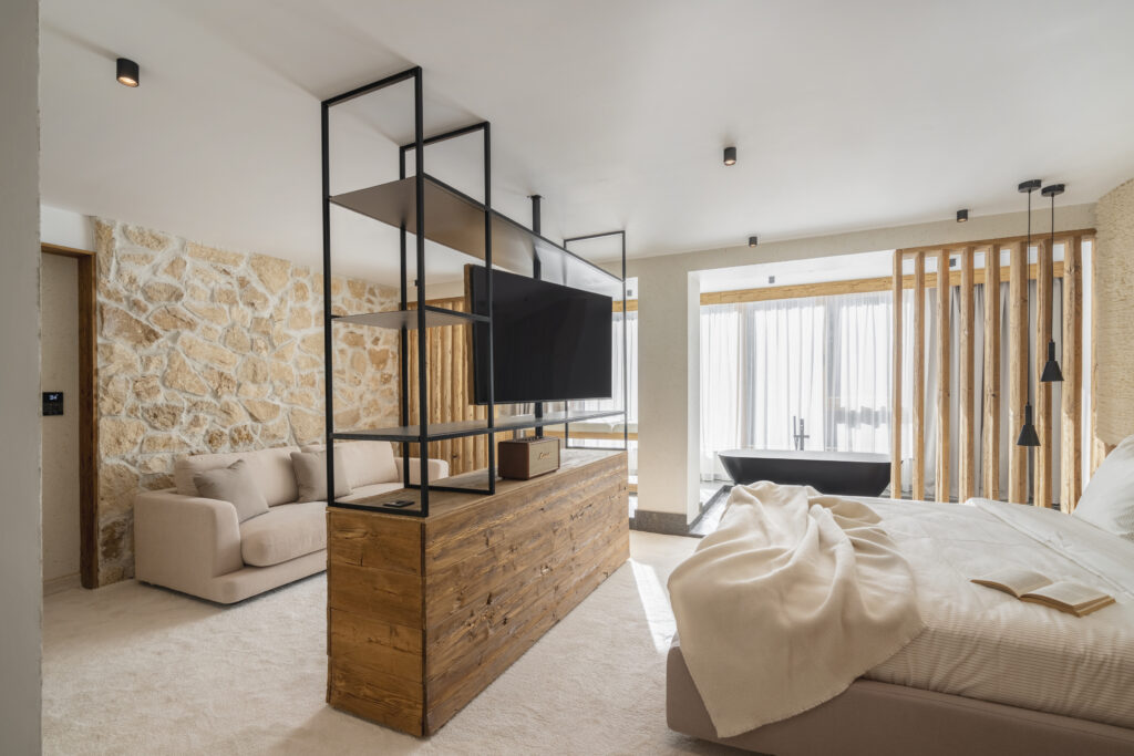 Екстериор в Flora Boutique Hotel – зимен изглед · планинска атмосфера