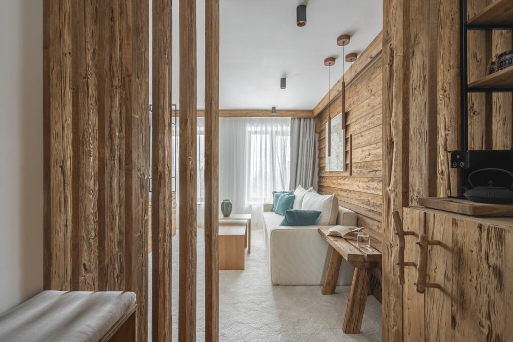 Екстериор в Flora Boutique Hotel – зимен изглед · планинска атмосфера
